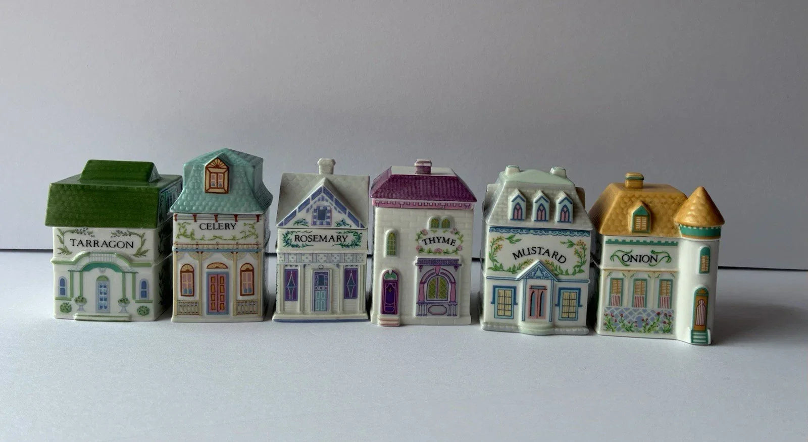 Vintage 1989 Lenox Spice Village – Complete Set of 24 Houses No Rack New