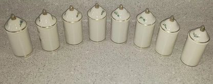 VTG 1992 Lenox Spice Garden 24Jar Complete Set W/ Original Cherry Wood Wall Rack